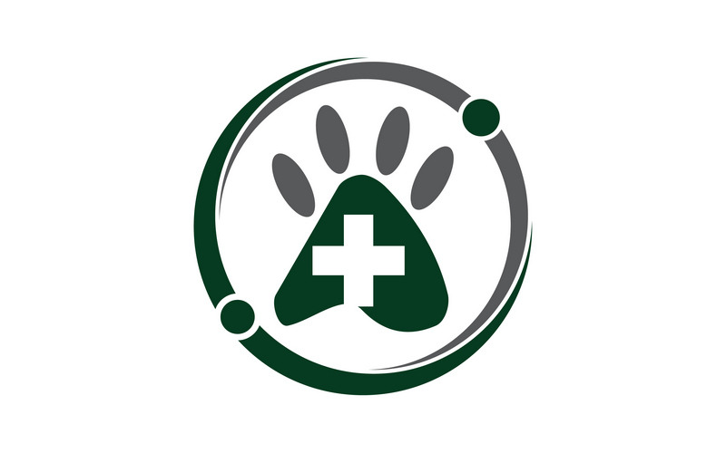 Veterinary Wellness logo design template vector