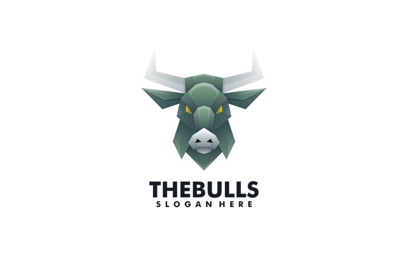 Estilo do logotipo de gradiente de cor de touro