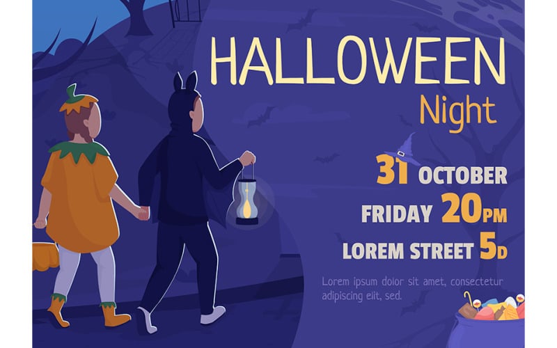 Halloween Night Banner sablon