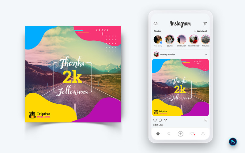 Trip and Travel Social Media Post Design Template-22