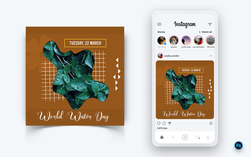 Weltwassertag-Social-Media-Post-Design-Vorlage-22