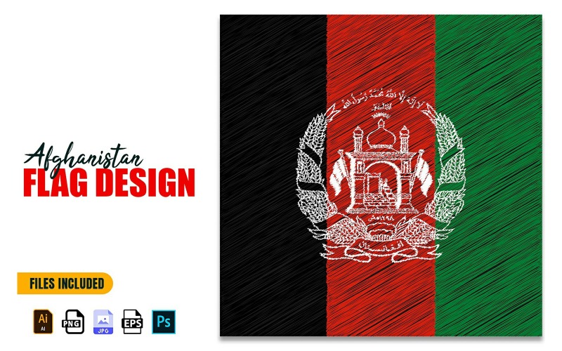 19 augustus Afghanistan Onafhankelijkheidsdag Vlag Ontwerp Illustratie