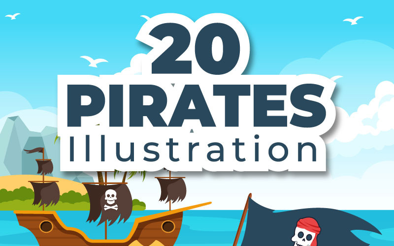 20 Ilustração de Desenho de Pirata