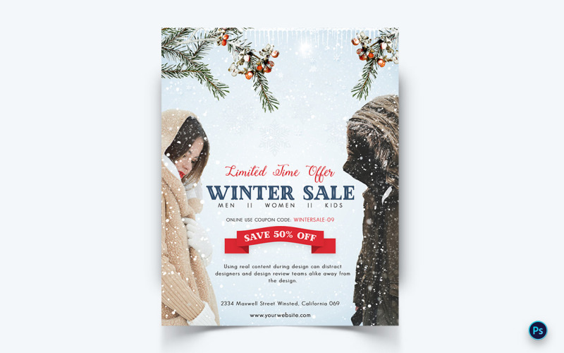 Oferta na sezon zimowy Sprzedaż Social Media Instagram Feed Design-10