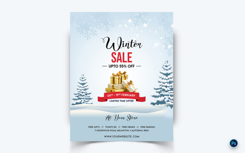 Winter Season Offer Sale Social Media Instagram Feed Design-05