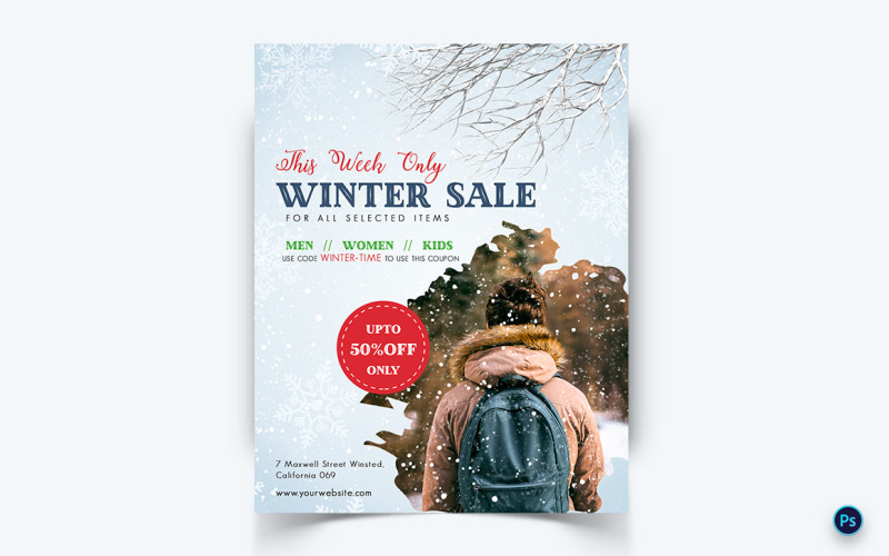 Winter Season Offer Sale Social Media Instagram Feed Design-09