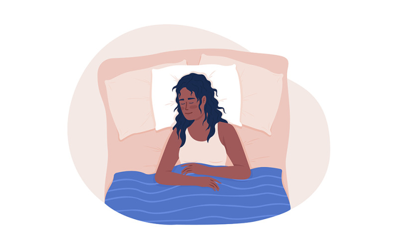 Bekväm sova på ryggen Illustration