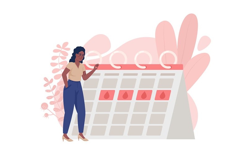 Regelmäßige Menstruationszyklus-Illustration