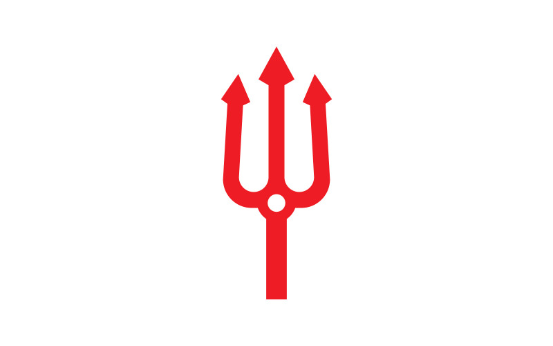 Magic Trident Vector Logo Design Template V1