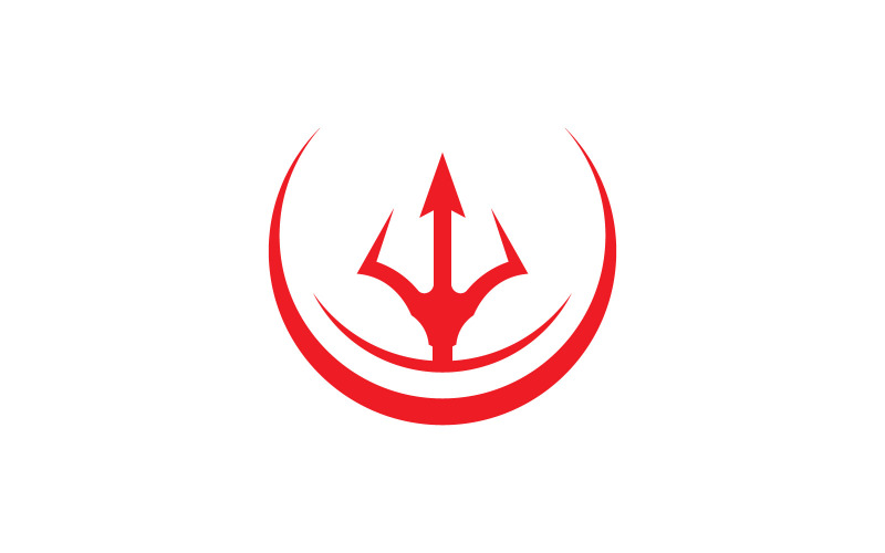 Trident Vector Logo Design Mall V6