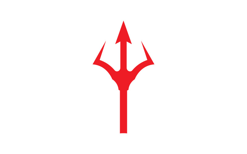 Trident Vector Logo Design Szablon V4