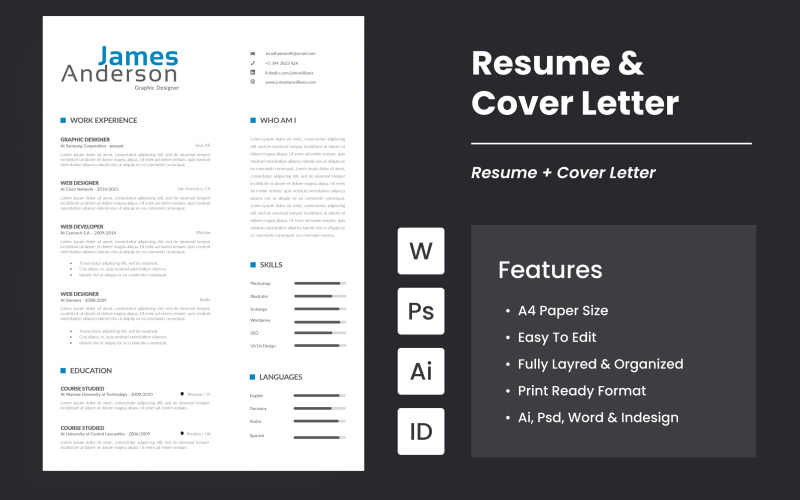 Modèle de CV et lettre de motivation 01