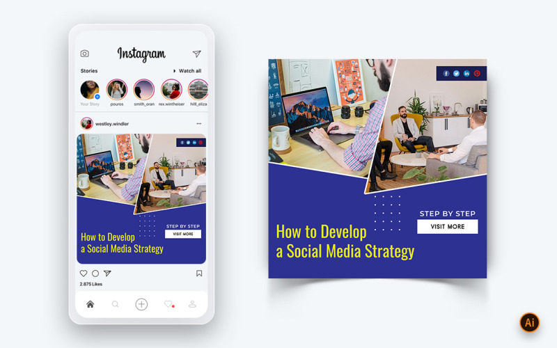 Modèle de conception de publication sur les médias sociaux pour agence de marketing numérique-09