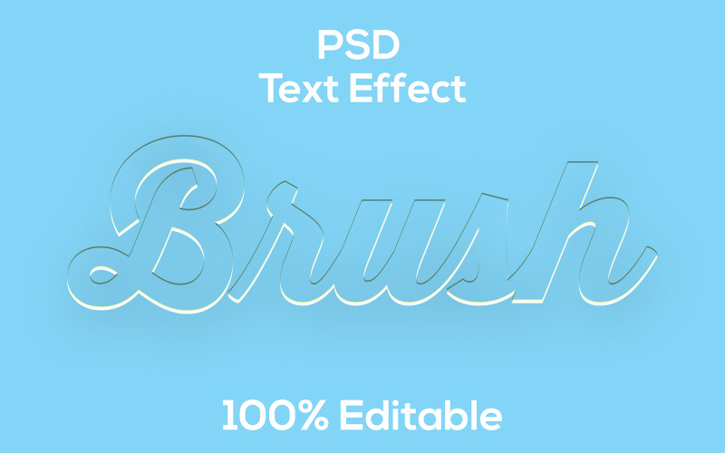 Pennello | Effetto testo moderno pennello PSD
