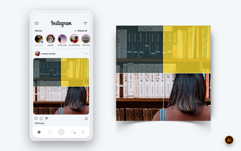 Národní den knihovníků Sociální média Šablona návrhu příspěvku Instagramu-12