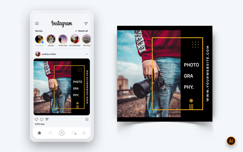 Fotodienste Social Media Instagram Post Design Template-01
