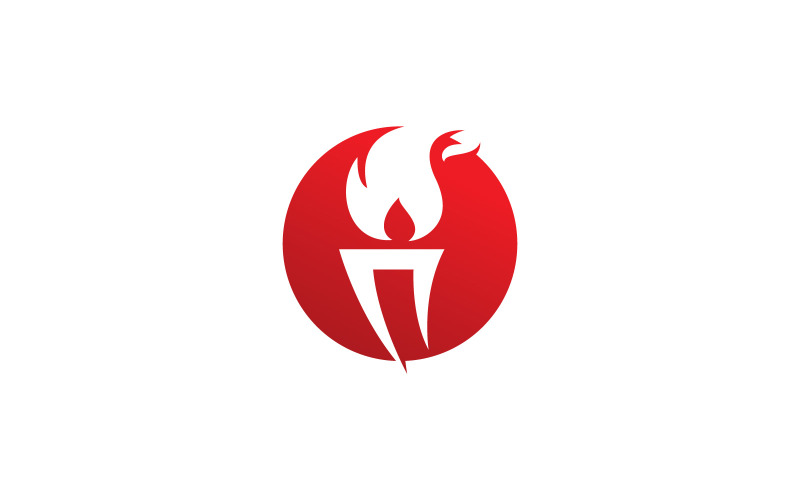 Fakkel licht Vector Logo ontwerpsjabloon V12