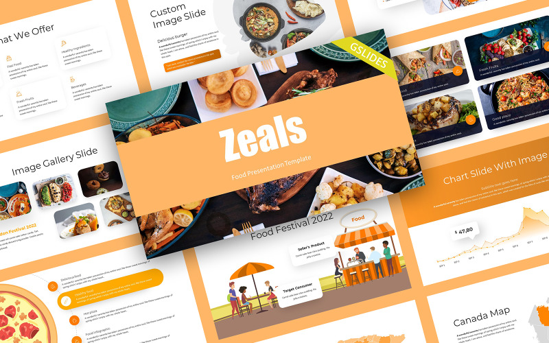 Modelos do Google Slides de restaurante de fast food - Temas do Google ...