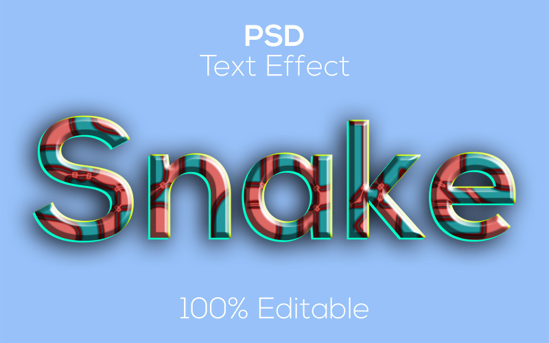 serpente | Effetto testo moderno serpente psd