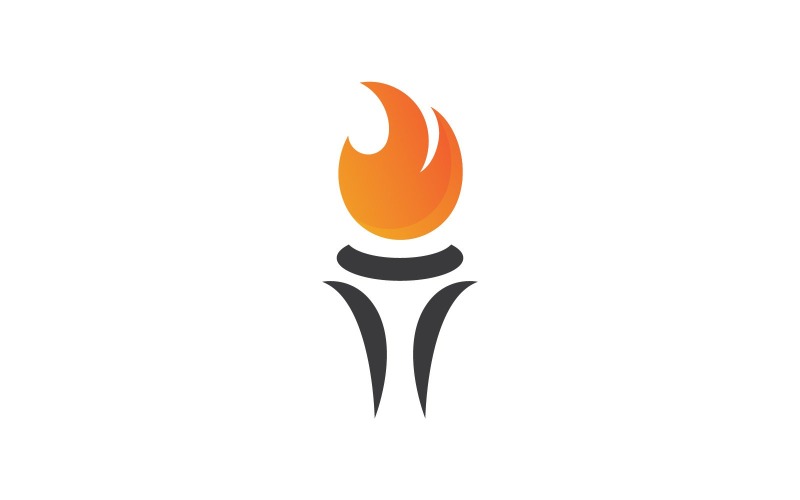 Torch Light Vector Logo Design Mall V6