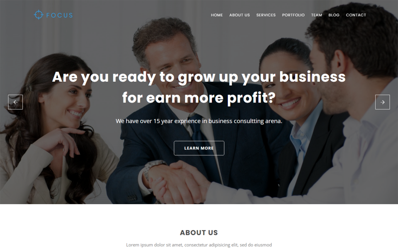 Focus Digital Agency Zielseitenvorlage