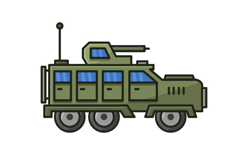 Jeep ilustrado en vector