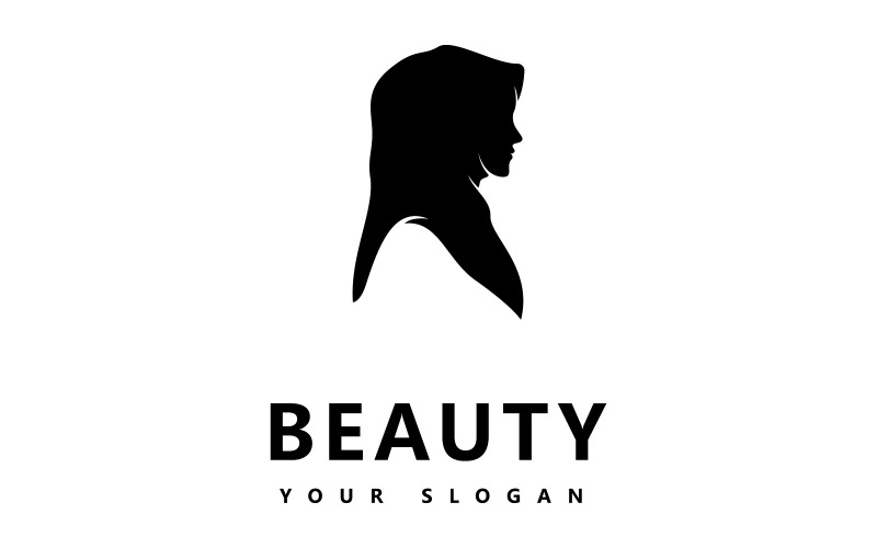 Beauté Hijab Store Logo Design Vector V3