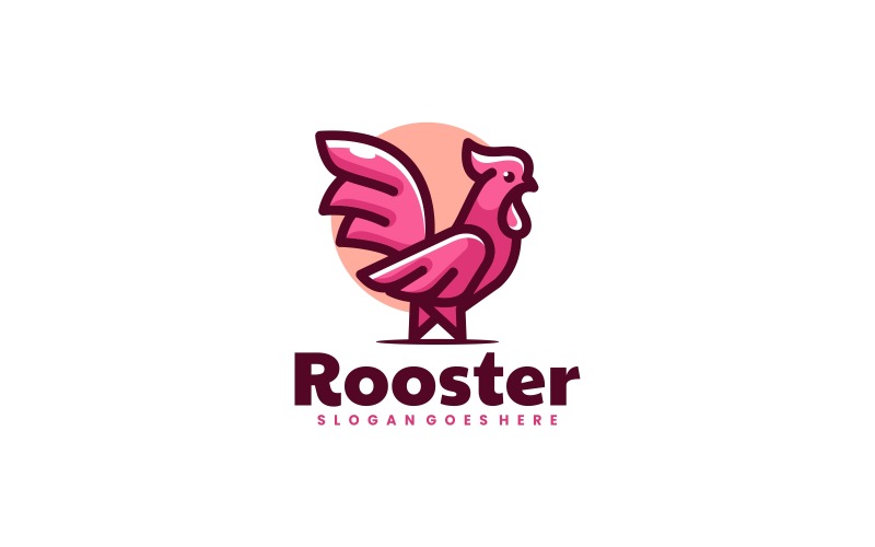 Diseño de logotipo de mascota de gallo