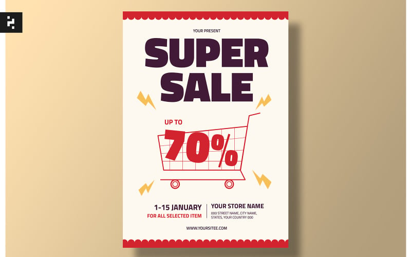 Item Super Sale Promotion Flyer