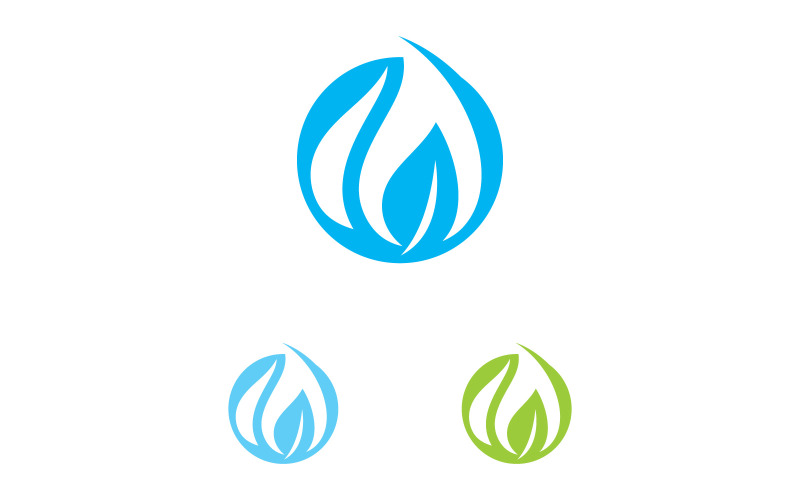Su Damlası Logo Tasarımı Vektör V11