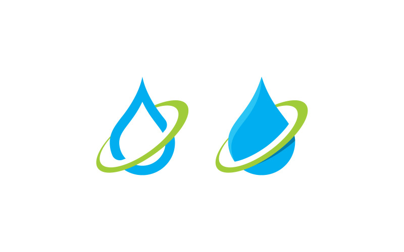 Su Damlası Logo Tasarımı Vektör V6