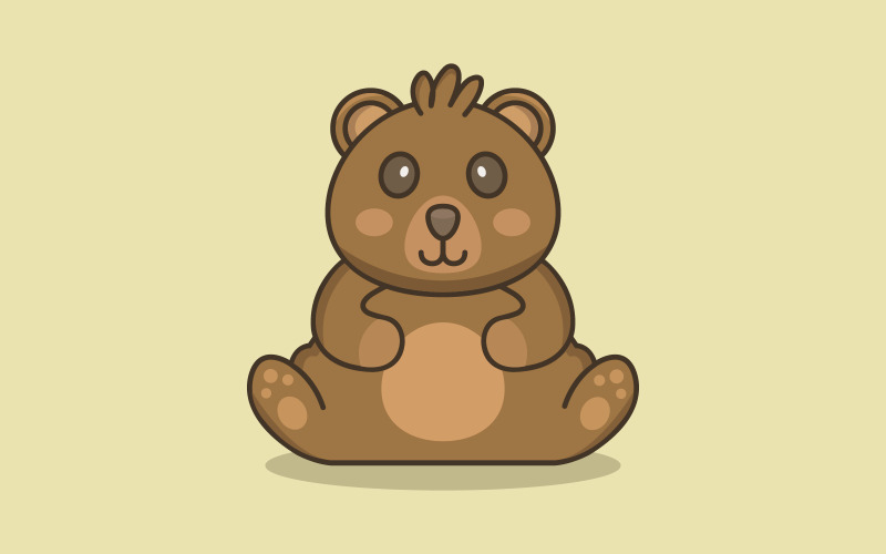 Urso de pelúcia ilustrado em vetor