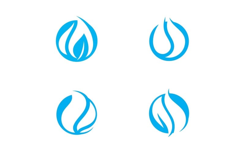 Vecteur de conception de logo de goutte d'eau V15