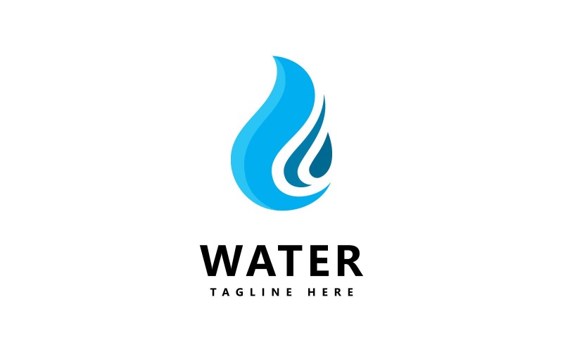 Vecteur de conception de logo de goutte d'eau V5