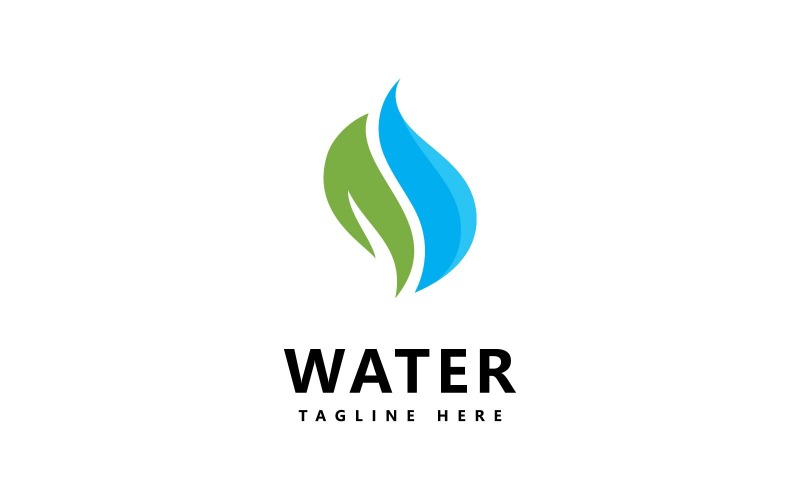 Water Drop  Logo Design Vector V7