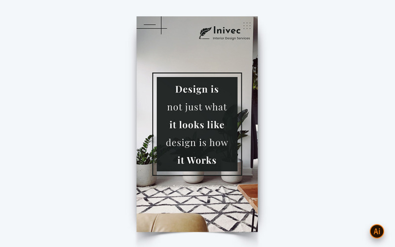 Modello di progettazione di Instagram per la storia dei social media di interior design-09