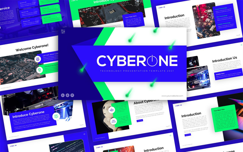 Modello di presentazione PowerPoint multiuso Cyberone Technology