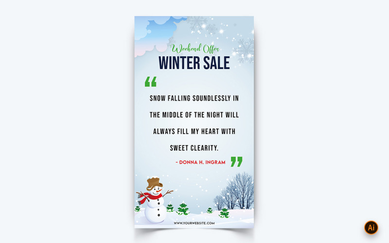 Oferta na sezon zimowy Wyprzedaż Social Media Instagram Story Design-03