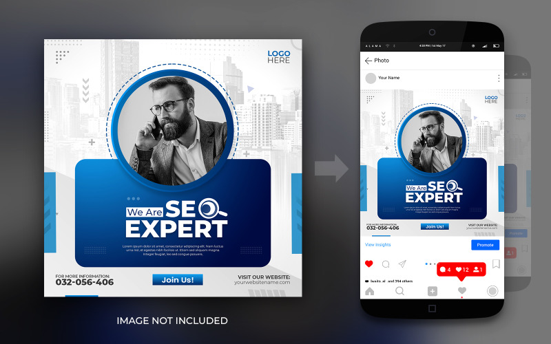 Seo Expert Social Media Instagram Post Design Template