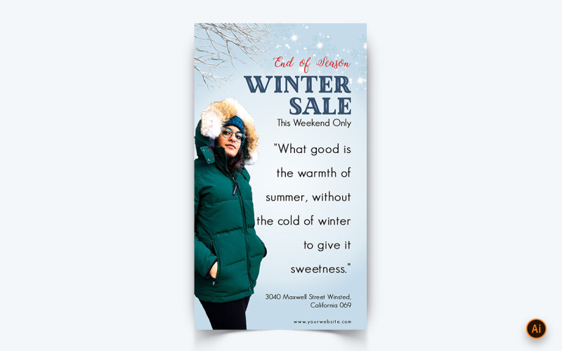 Stagione invernale Offerta Vendita Social Media Instagram Story Design-06