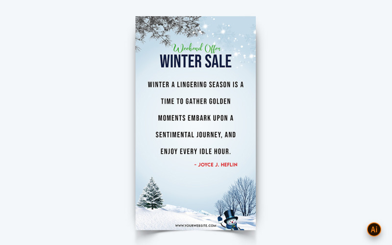 Téli szezon ajánlat Kiárusítás Közösségi média Instagram Story Design-02
