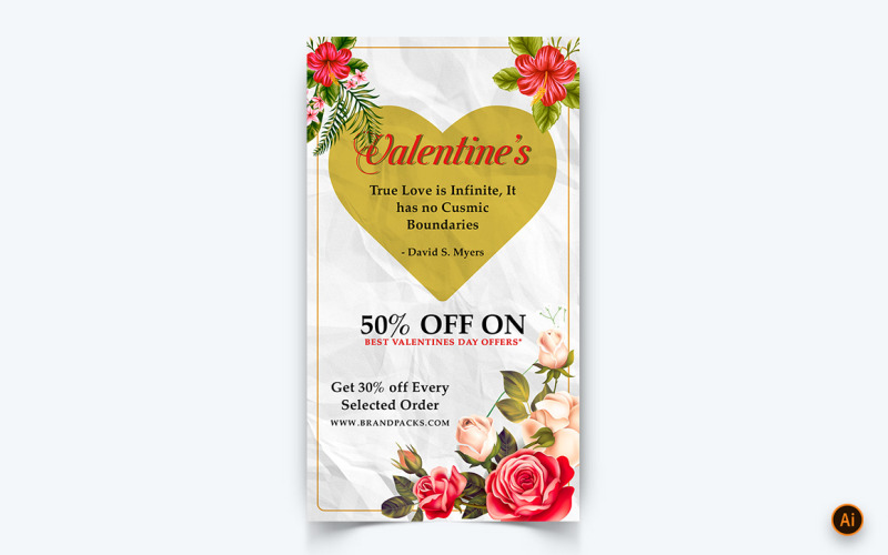 Valentines Day Party Sociální média Instagram Story Design šablona-02