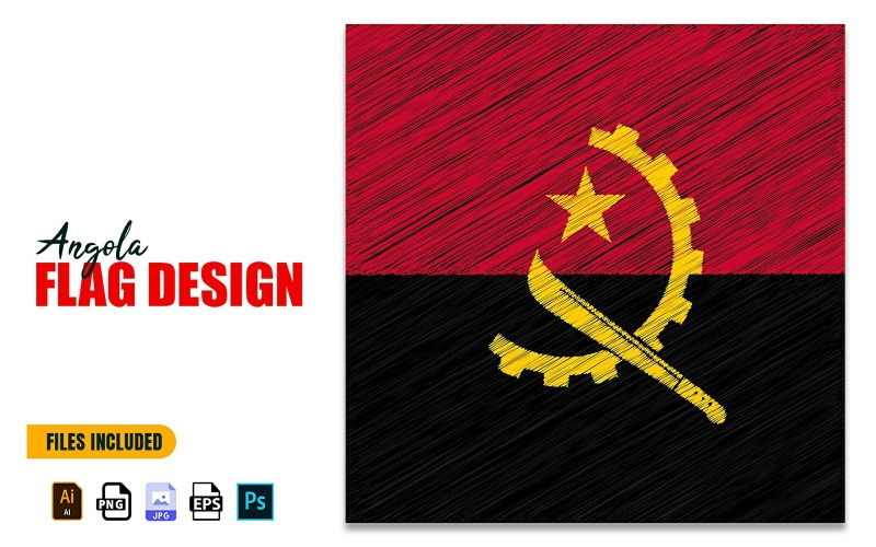 11 de noviembre Día de la Independencia de Angola Bandera Diseño Ilustración