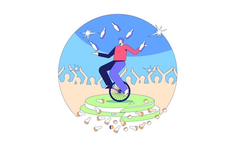 Derrière le concept d'illustration vectorielle gratuite de succès