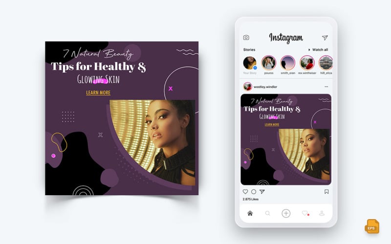 Beauty Salon and Spa Social Media Instagram Post Design-24