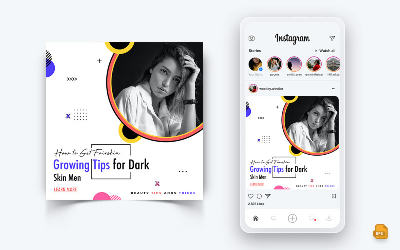 Beauty Salon and Spa Social Media Instagram Post Design-26