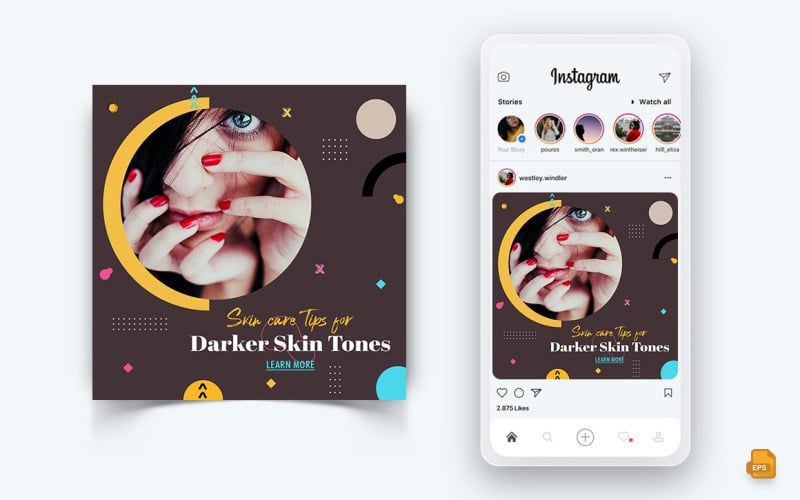 Beauty Salon and Spa Social Media Instagram Post Design-29