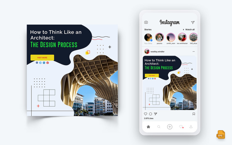Mimari Tasarım Sosyal Medya Instagram Post Tasarım-12