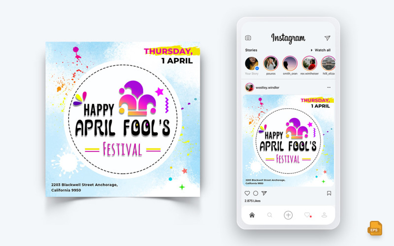 1 Nisan Sosyal Medya Instagram Post Tasarımı-03