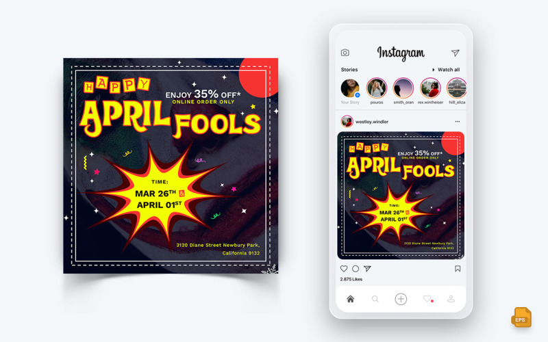 1 Nisan Sosyal Medya Instagram Post Tasarımı-05
